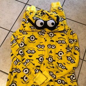 Women’s Minion Hooded Onesie Small Soft LIKE NEW